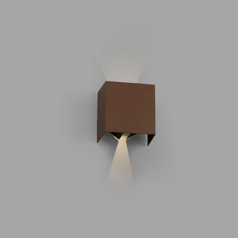 LED Außenwandlampe OLAN 3000K IP54 Rostbraun