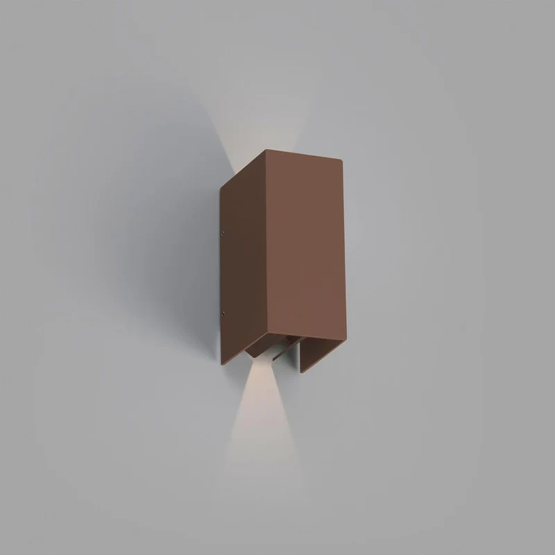 LED Außenwandlampe BLIND 3000K IP54 Rostbraun