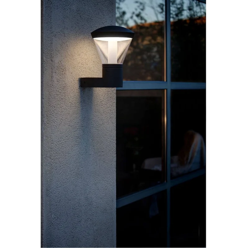 LED Außenwandleuchte SHELBY IP44 Dunkelgrau
