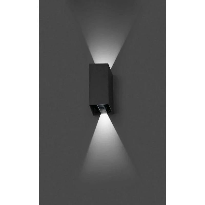 LED Außenwandleuchte BLIND 2x3W 3000K IP54 Dunkelgrau