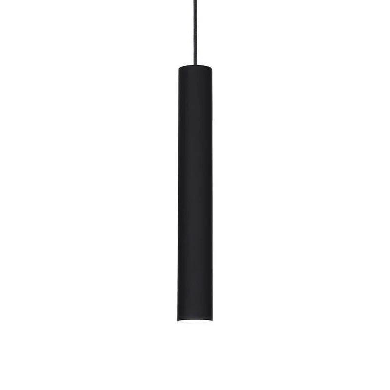 LED Pendelleuchte Tube Mittel Schwarz