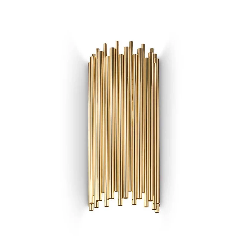 Wandleuchte Pan 2-flammig Goldfarben, Klar
