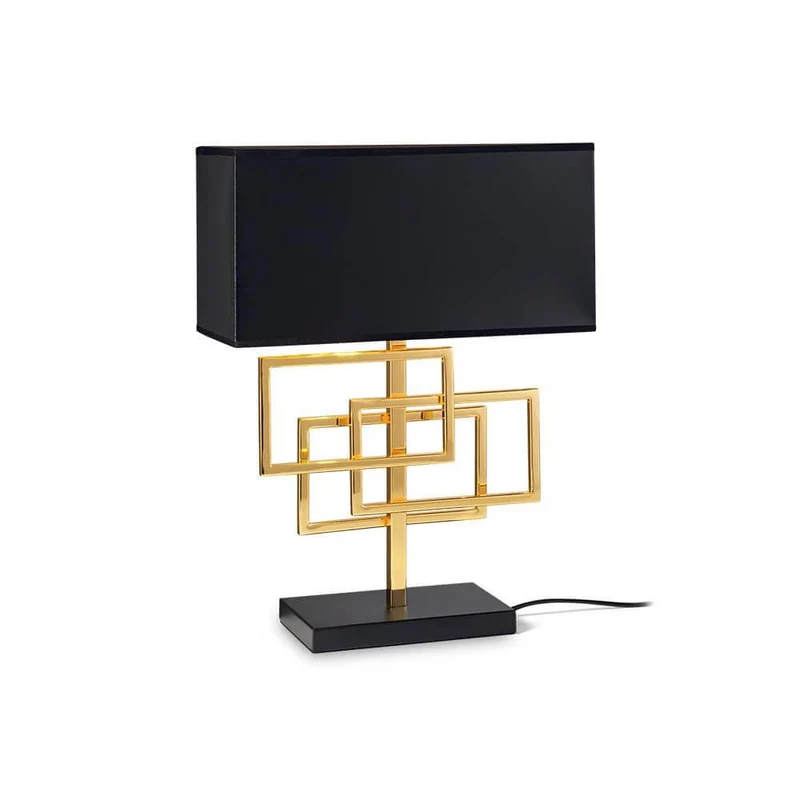 Tischleuchte Luxury Messing, Schwarz