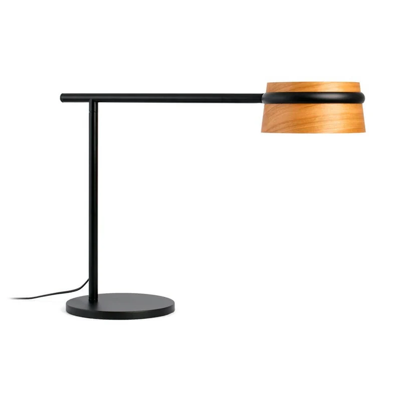 LED Tischlampe LOOP Schwarz, Braun