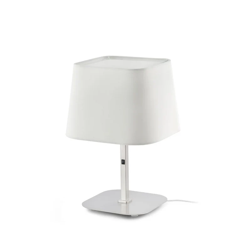 Tischlampe SWEET Nickel-Matt, Weiß