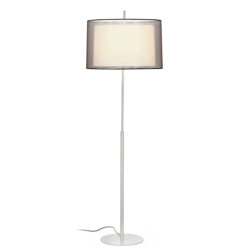Stehlampe SABA Nickel, Schwarz