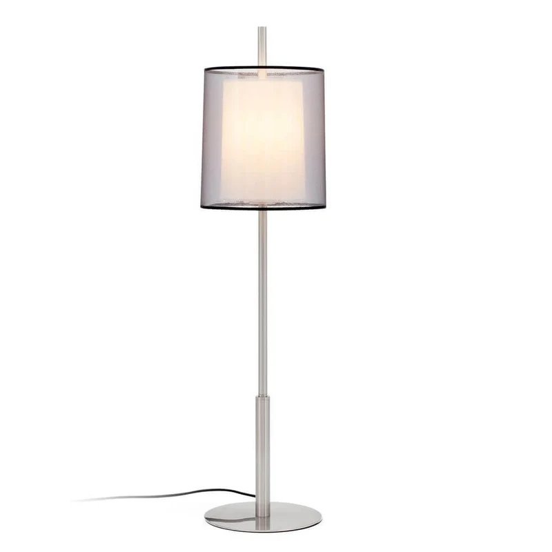 Tischleuchte SABA 84cm Nickel, Schwarz