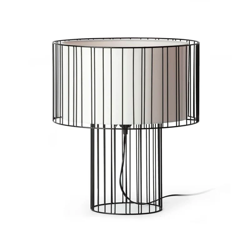 Tischlampe LINDA Schwarz, Weiß