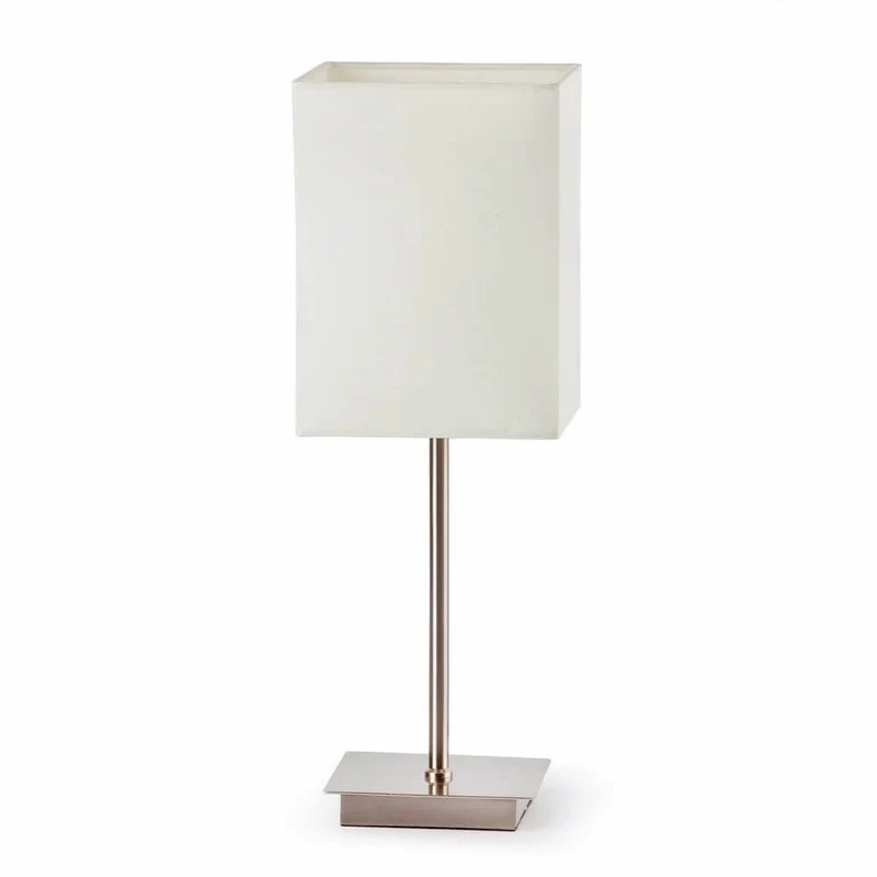 Tischlampe THANA Nickel, Weiß