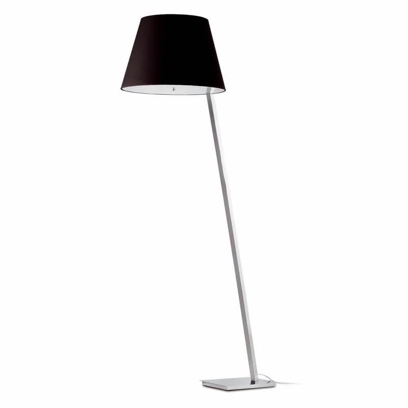 Stehleuchte MOMA Chrom, Schwarz