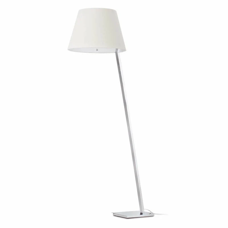 Stehlampe MOMA Chrom, Weiß