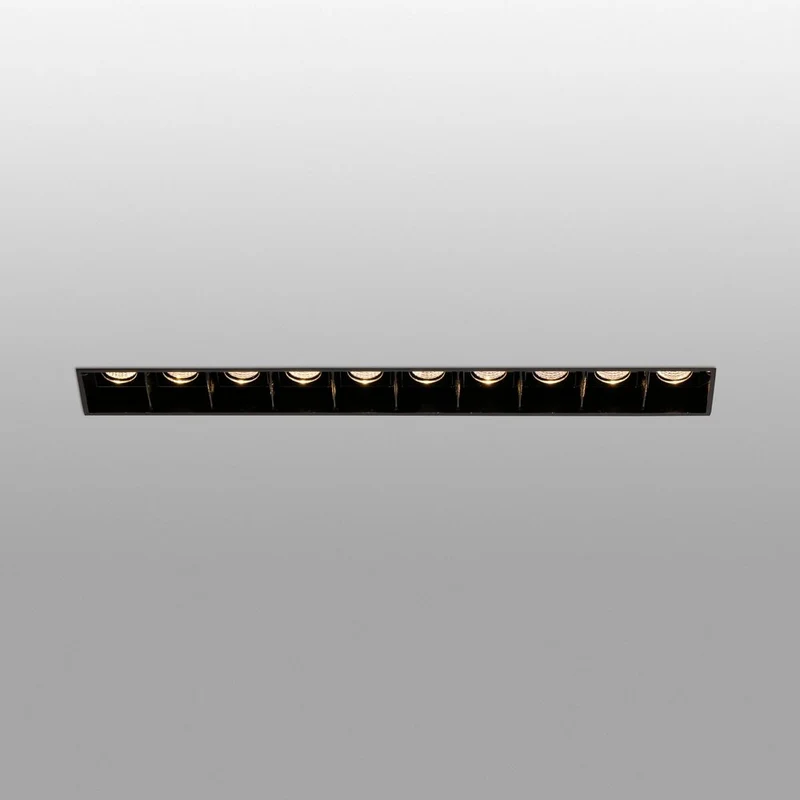 LED Einbaulampe TROOP Trimless 10x2W 3000K Schwarz