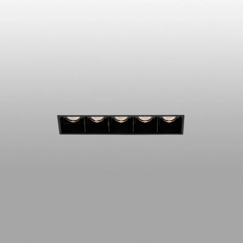LED Einbauleuchte TROOP Trimless 5x2W 3000K Schwarz