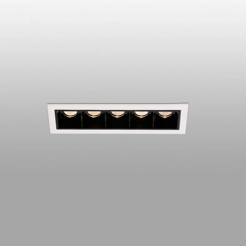 LED Einbaulampe TROOP 5x2W 3000K Weiß, Schwarz 30°