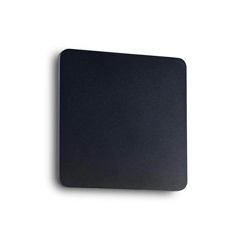 LED Wandleuchte Cover Quadratisch Groß Schwarz