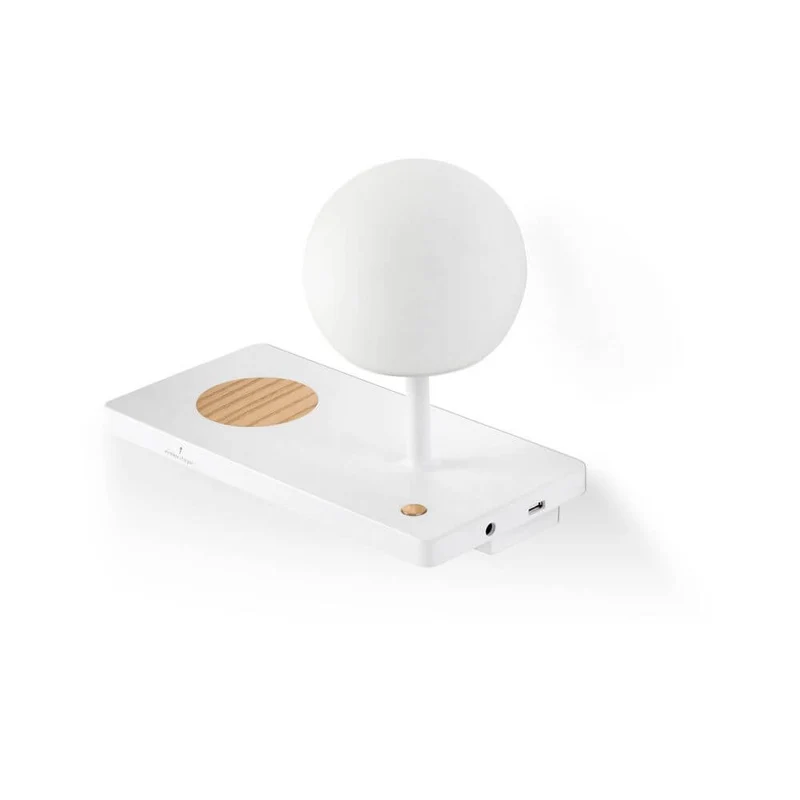 LED Wandleuchte NIKO Links Weiß, Braun