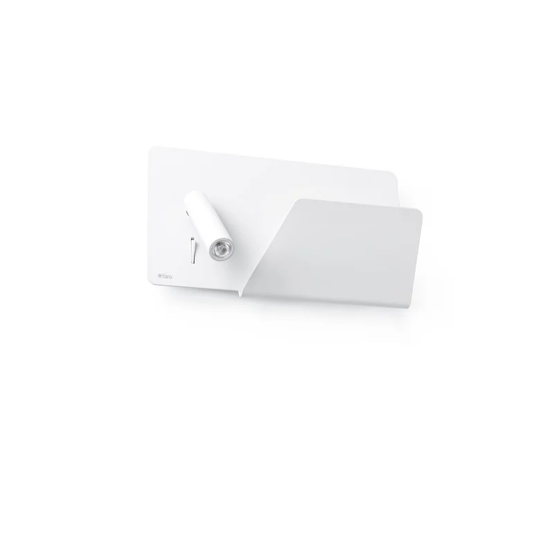 USB Wandleuchte SUAU mit rechten LED-Lesespot Weiß