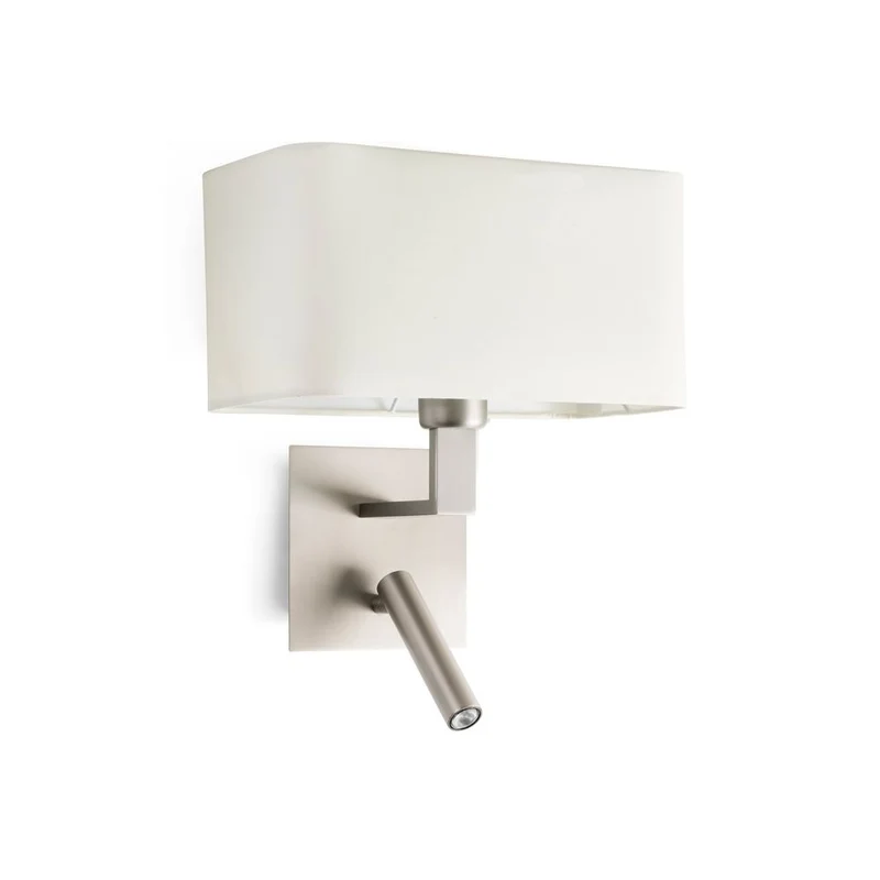 Wandleuchte HANNA mit LED-Lesearm 3W 3000K Nickel-Matt, Beige