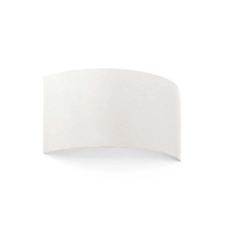 Stoff-Wandlampe COTTON Halbrund Beige