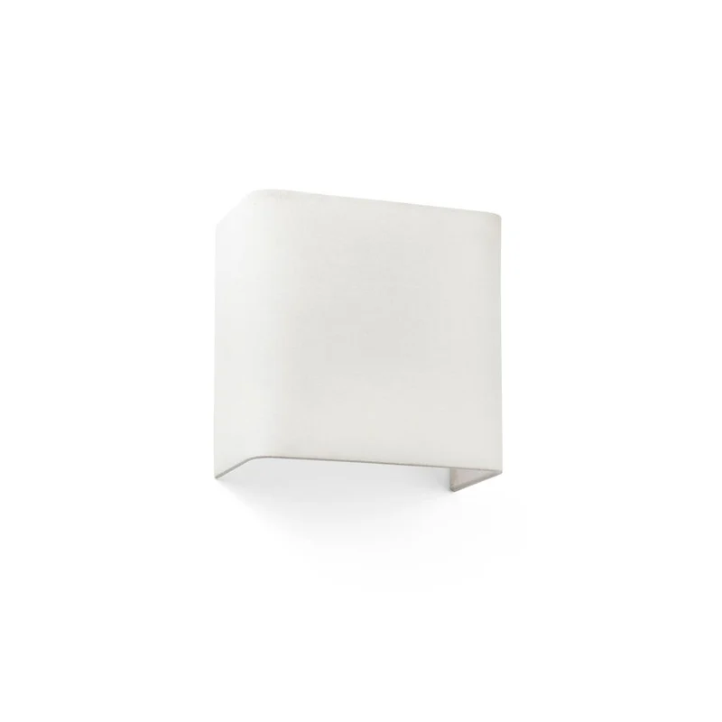 Stoff-Wandlampe COTTON Quadratisch Beige