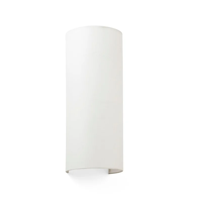 Stoff-Wandlampe COTTON Halbrund Hoch Beige
