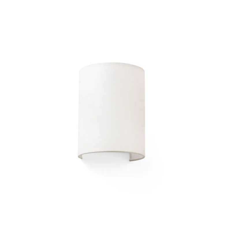 Stoff-Wandleuchte COTTON Halbrund Beige