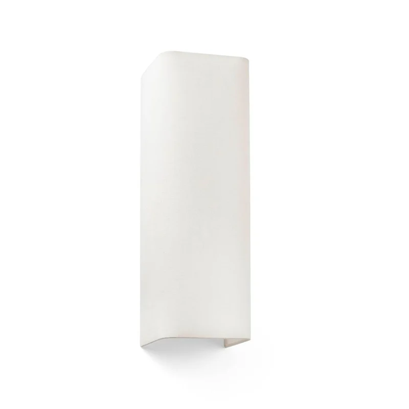 Stoff-Wandlampe COTTON Eckig 2-flammig Beige