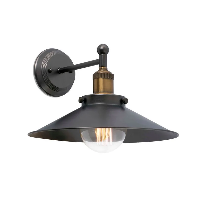 Wandleuchte MARLIN Goldfarben, Schwarz