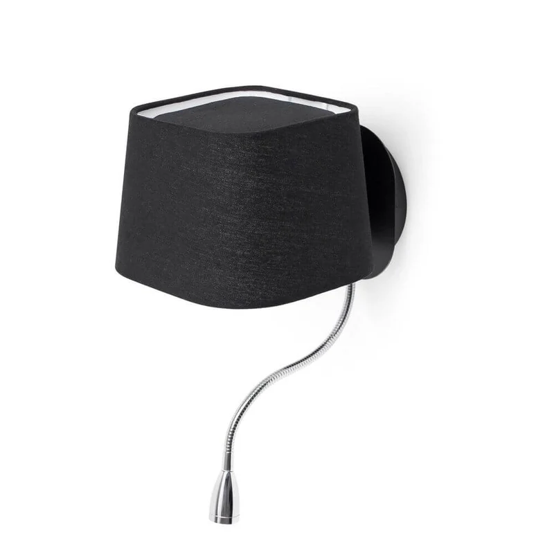 Wandlampe SWEET mit LED-Lesearm Schwarz