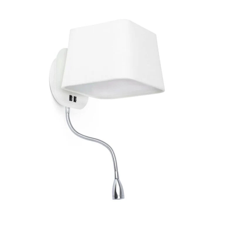 Wandleuchte SWEET mit LED-Lesearm Weiß