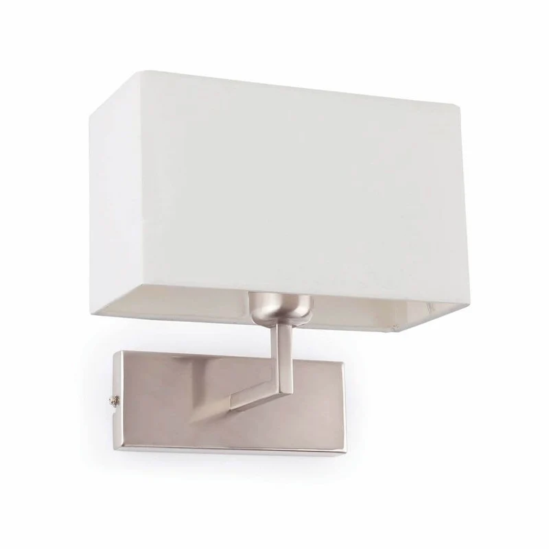 Wandleuchte RODA Nickel-Matt, Weiß