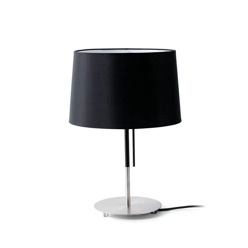 Tischlampe VOLTA Nickel-Matt, Schwarz