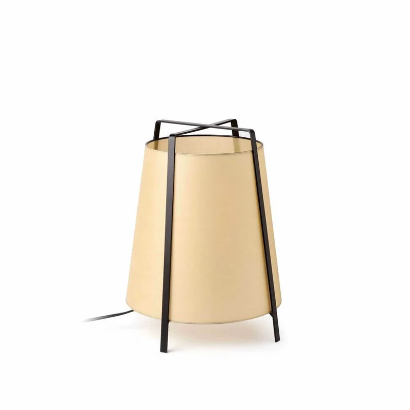 Tischleuchte AKANE Schwarz, Beige