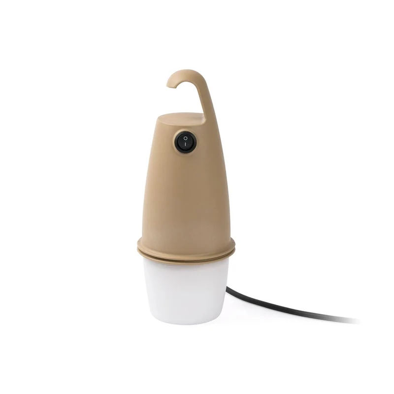 Tragbare Hängelampe HOOK Braun, Weiß