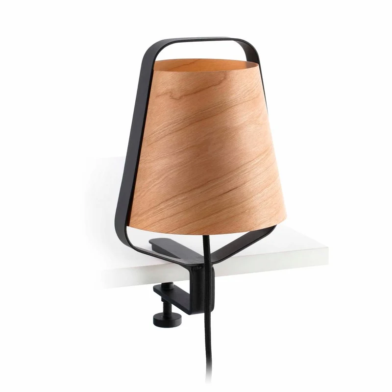 Tisch-Klemmlampe STOODE Schwarz, Braun