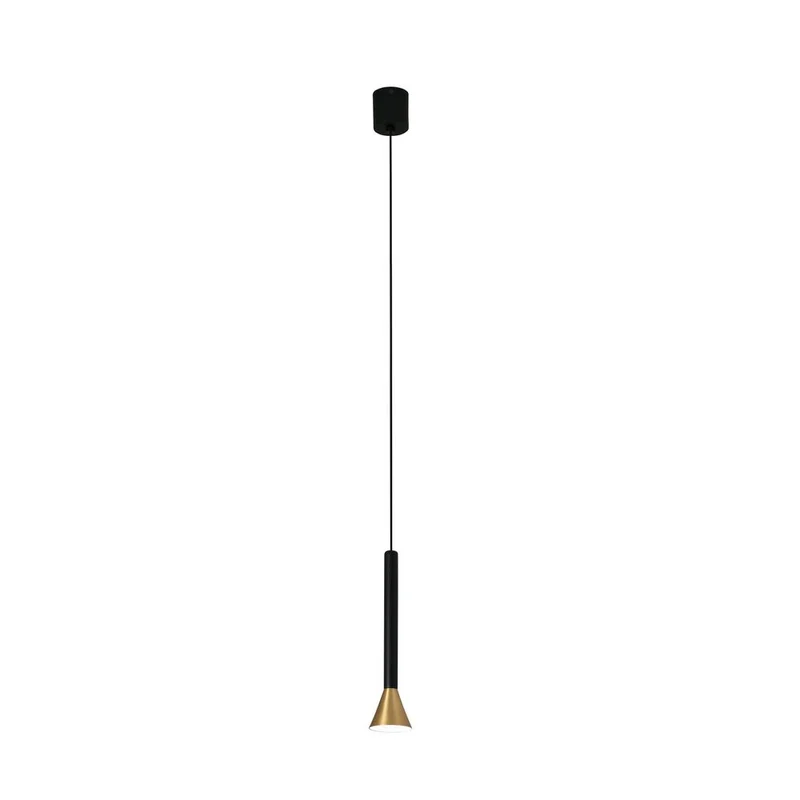 LED Pendellampe DANKA 6W 3000K Goldfarben-Satin, Schwarz