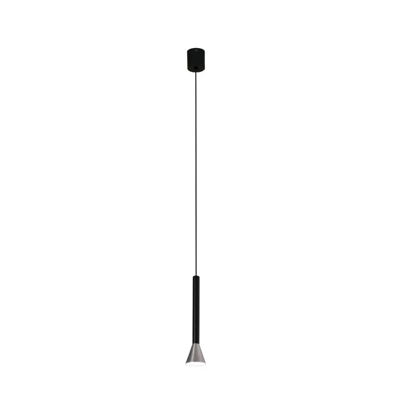 LED Pendelleuchte DANKA 6W 3000K Nickel-Satin, Schwarz