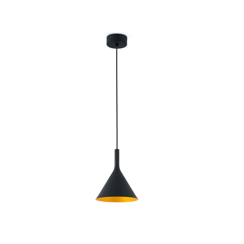 LED Pendelleuchte PAM-P 11W 3000K Schwarz, Goldfarben