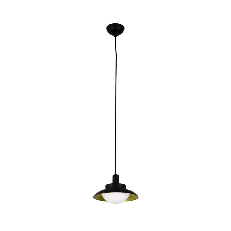 LED Pendelleuchte SIDE Schwarz, Goldfarben