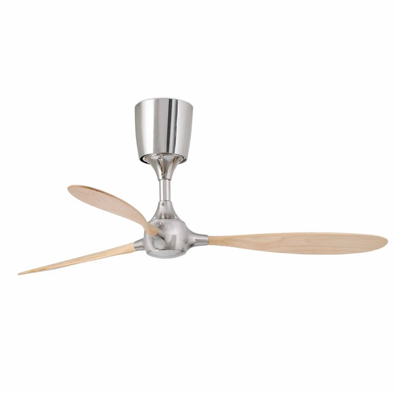 Deckenventilator ITACA Ø 132cm 3 Flügel Nickel-Matt, Kiefer-Rustikal