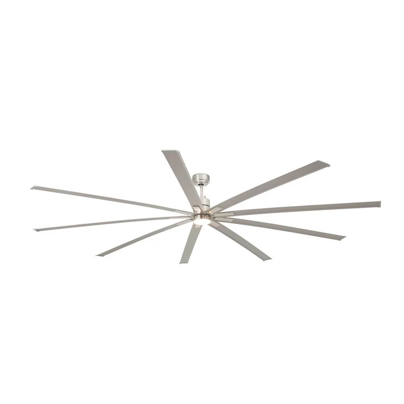 LED Deckenventilator MANHATTAN 9 Flügel Nickel-Matt