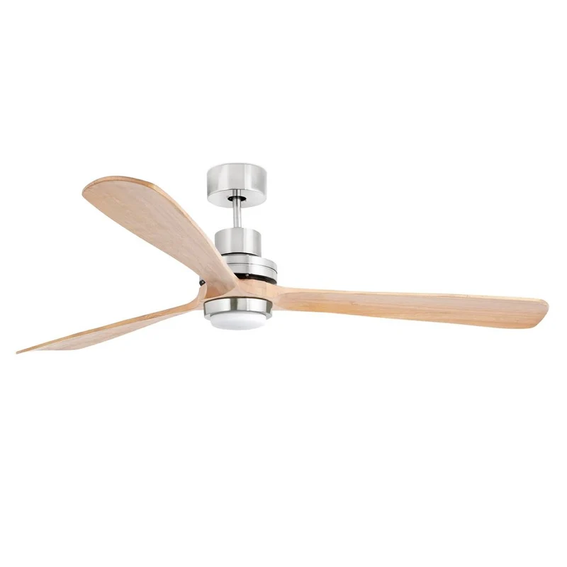 LED Deckenventilator LANTAU-G Ø 168cm 3 Flügel Nickel-Matt, Kiefer