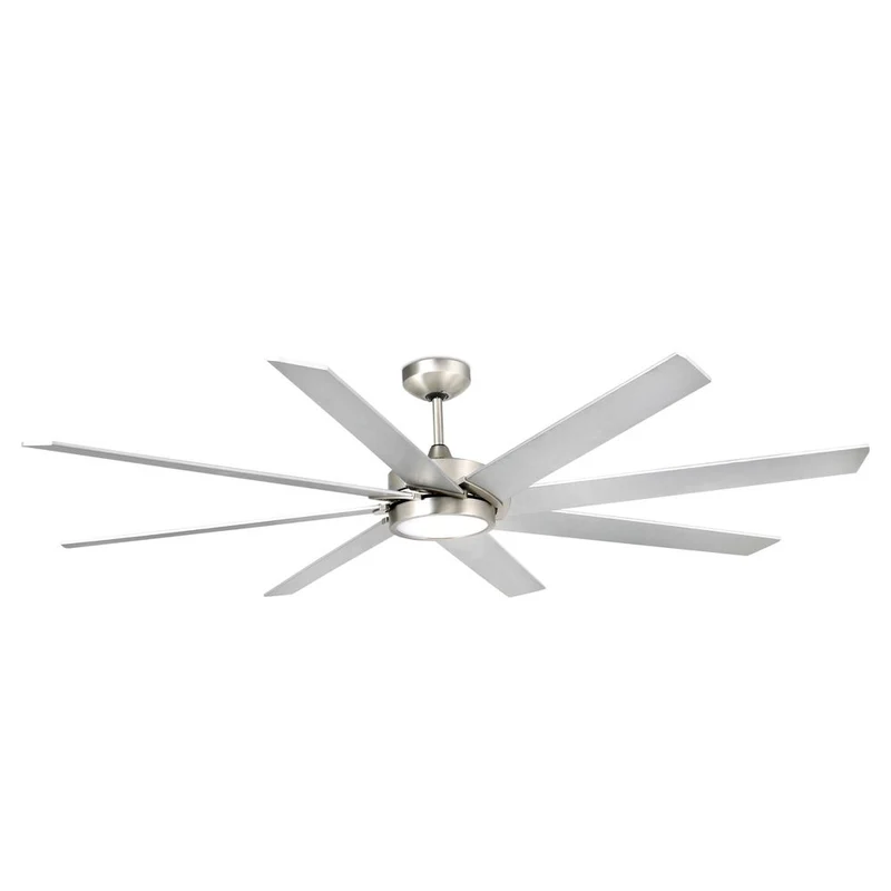 LED Deckenventilator Century Nickel-Matt, Grau