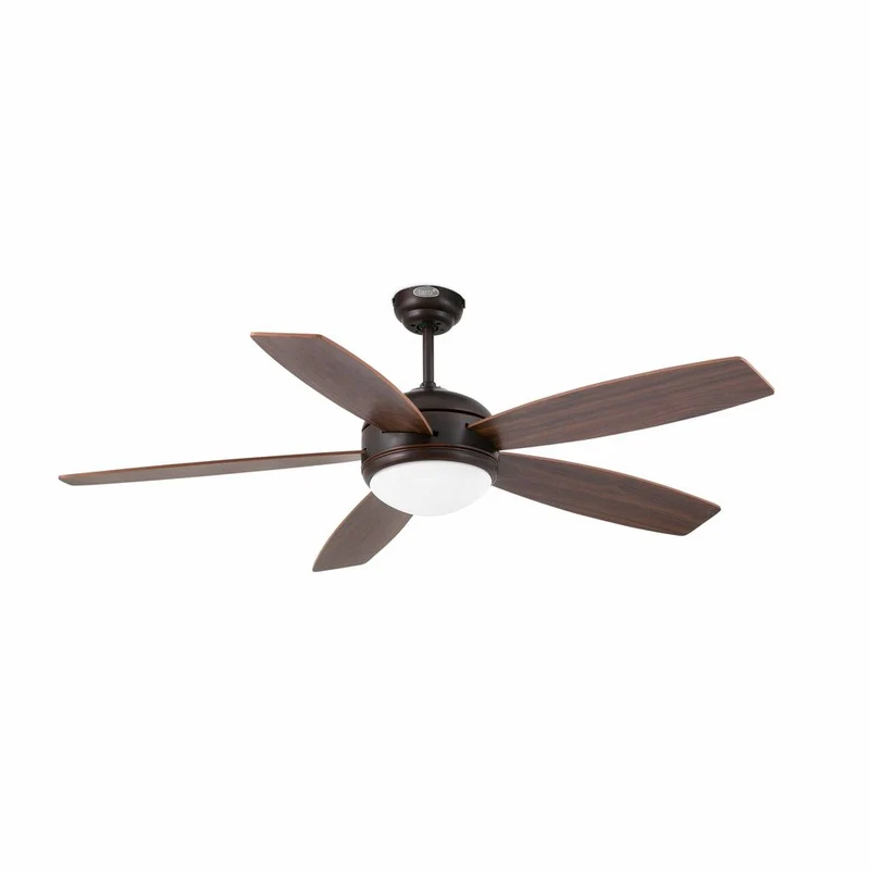 Deckenventilator VANU Ø 132cm 5 Flügel Dunkelbraun, Walnuss
