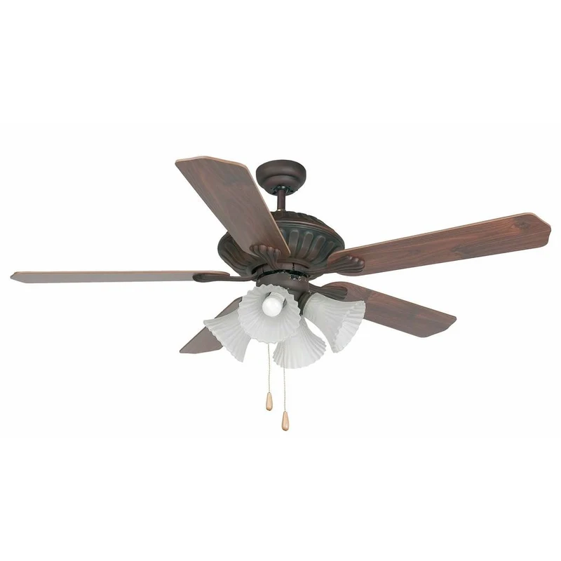 Deckenventilator Corso Ø 132cm 5 Flügel 4-flammig Mahagoni-Eiche