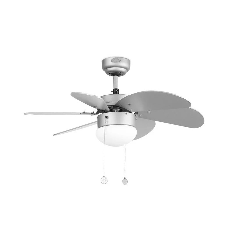 Deckenventilator PALAO Ø 82cm 6 Flügel E14 Grau, Grau