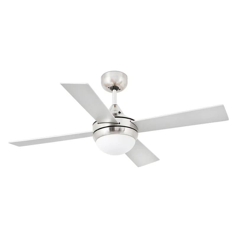 Deckenventilator MINI ICARIA Nickel-Matt, Grau-Ahorn