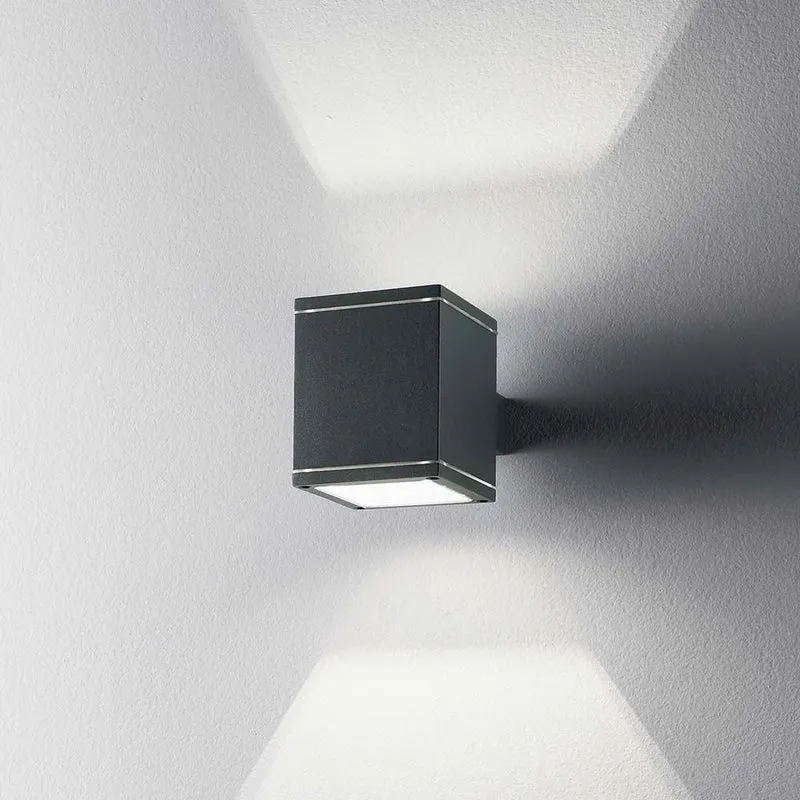 Wandleuchte Snif Square Ap1 Anthrazit