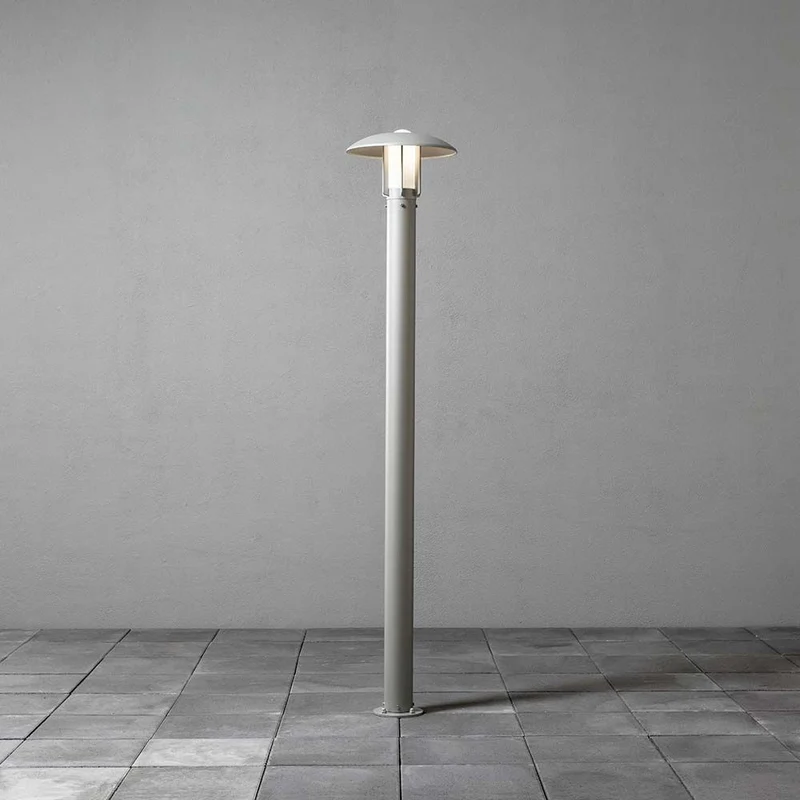 Heimdal Standleuchte Silber, Opalglas