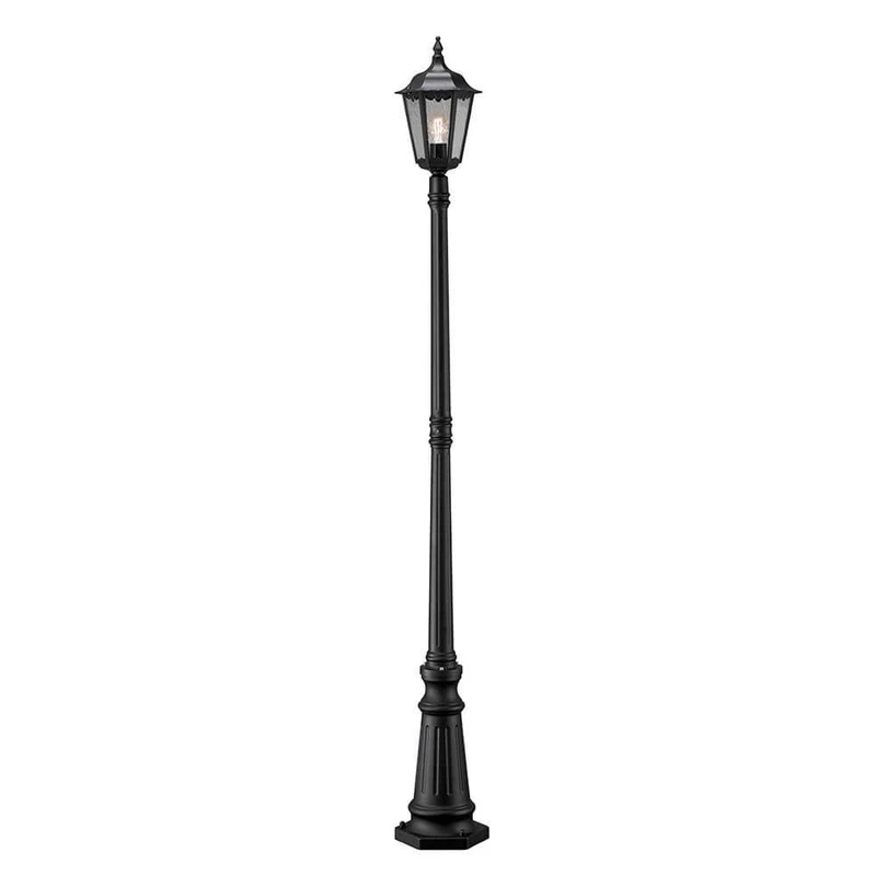 Firenze Mastleuchte 220cm Schwarz, klares Glas
